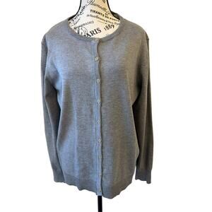 Bydesign Cardigan Sweater Women’s XL Gray Button Up